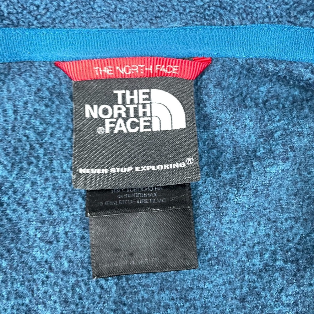 The North Face Polartec Classic Fleece Jacket Men's XL Blue Quarter Zip Pullover - Picture 6 of 14